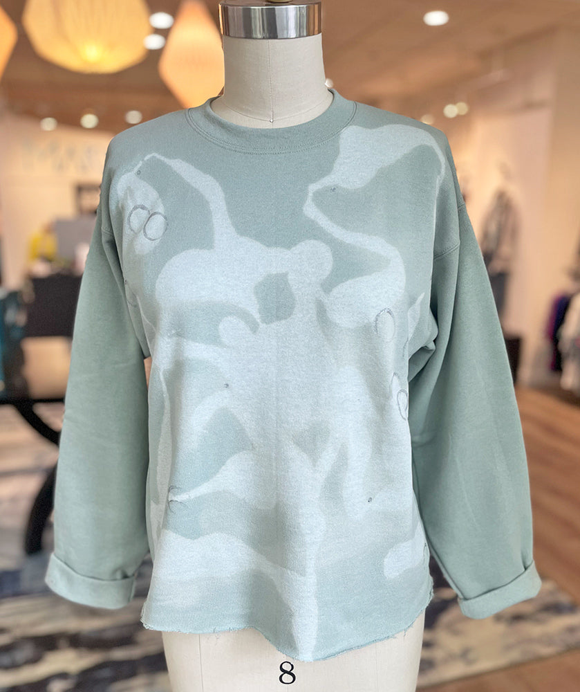 Sixty Seven Boutique™ Funky Bleached Sweatshirt