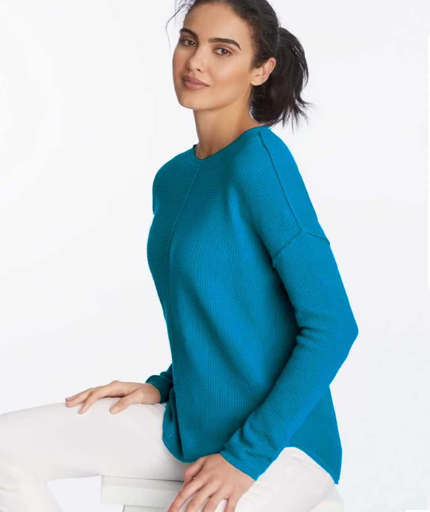 Sixty Seven Boutique™ Waffle Stitch Relaxed Pullover