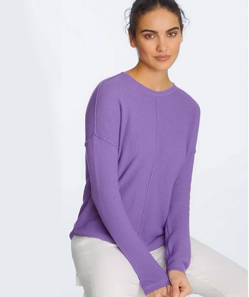 Sixty Seven Boutique™ Waffle Stitch Relaxed Pullover
