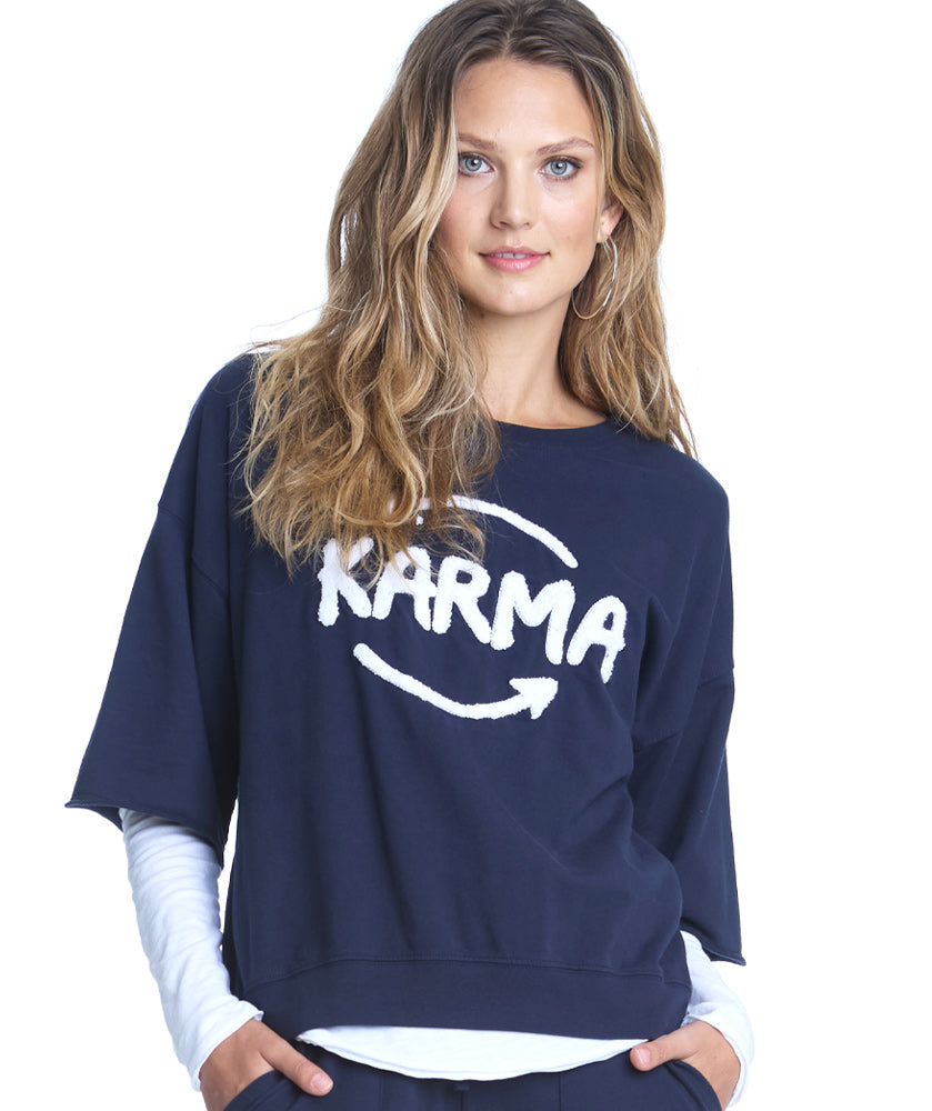 Sixty Seven Boutique™ Karma Sweatshirt Navy
