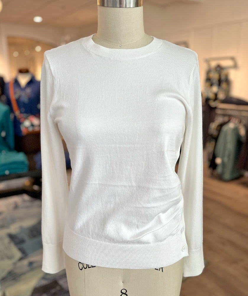 Sixty Seven Boutique™ Button & Rib Detail Pullover