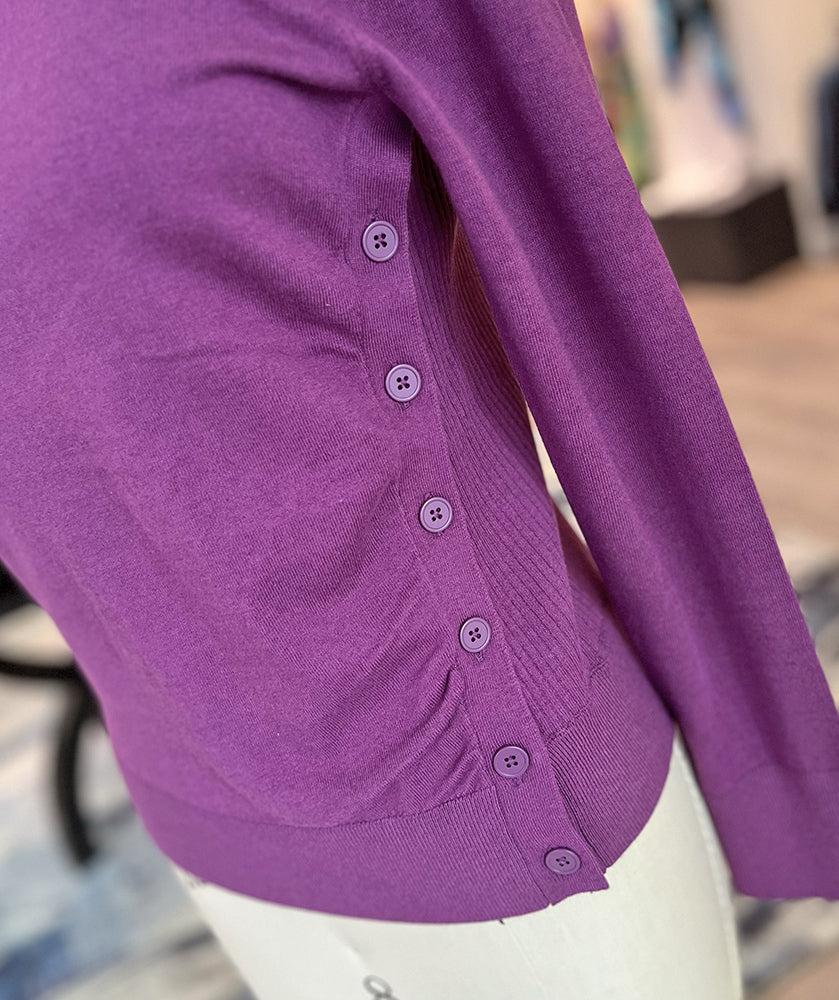 Sixty Seven Boutique™ Button & Rib Detail Pullover