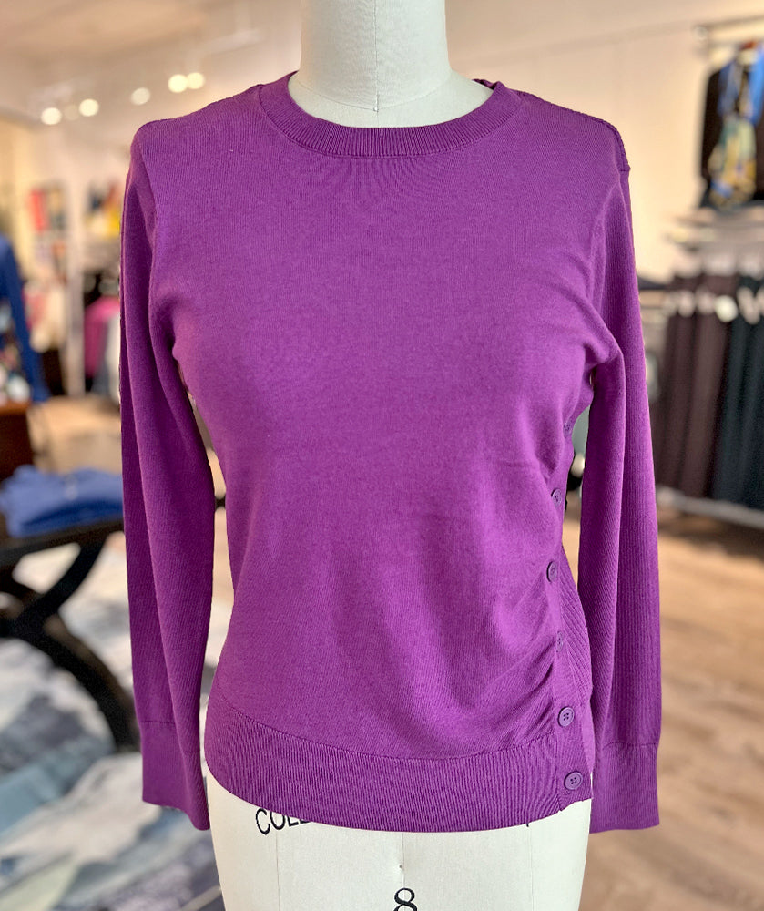 Sixty Seven Boutique™ Button & Rib Detail Pullover