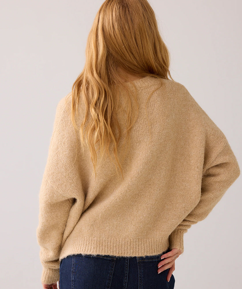 Sixty Seven Boutique™ Buzzy Sweater Tan